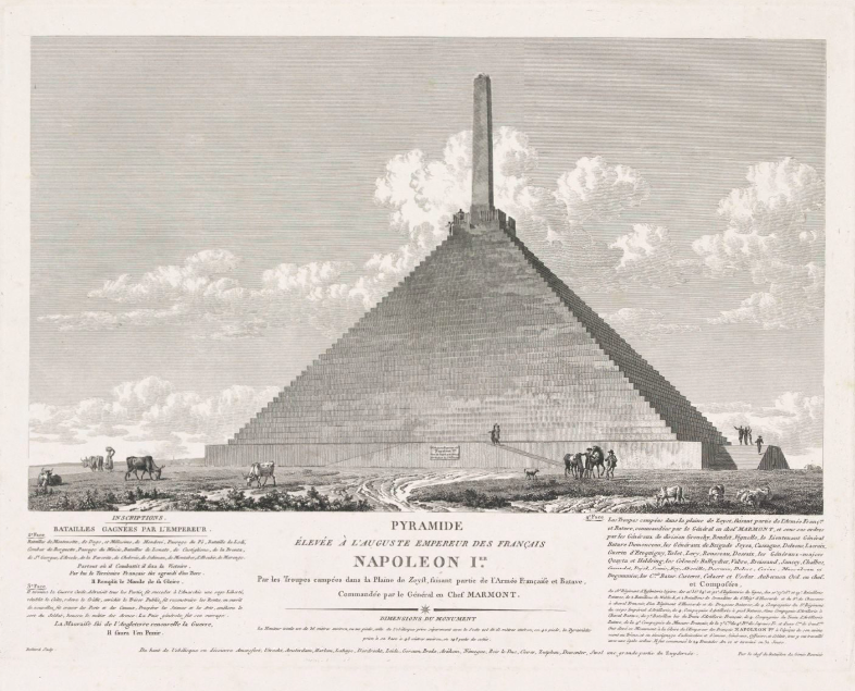 Pyramide van Austerlitz, 1805, Louis Pierre Baltard, 1805 Pyramide van Austerlitz, 1805, Louis Pierre Baltard, 1805